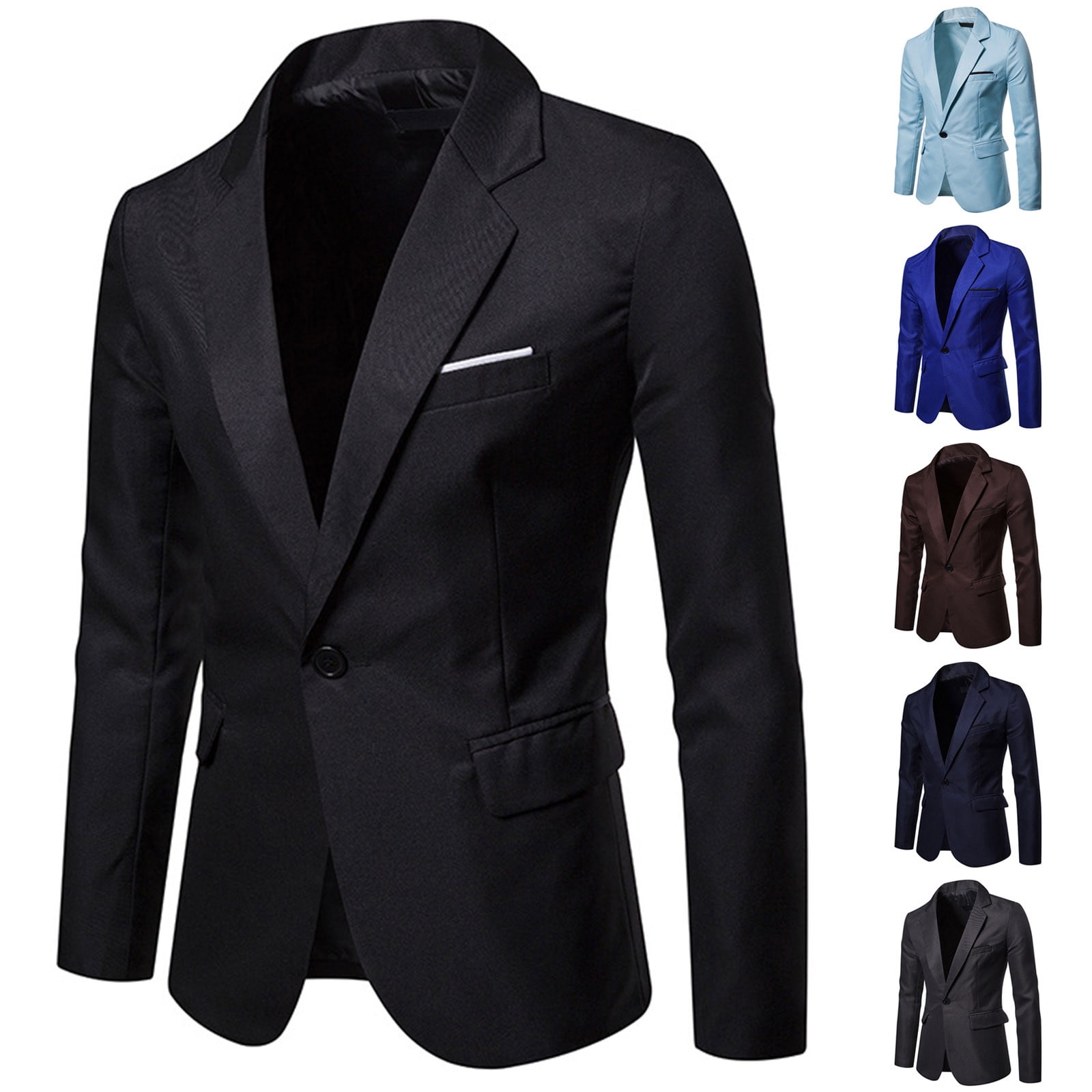 UVEASISHA Mens Wedding Blazer Jackets Slim Fit Stylish Formal Suit ...