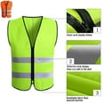 thumbnail image 1 of UVEASISHA Mens Work Safety Vest High Visibility Reflective Vest Full Zip V Neck Sleeveless Jackets Lightweight Quick Dry Mesh Waistcoat Green Free Size, 1 of 7
