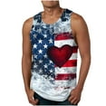thumbnail image 1 of UVEASISHA Mens Workout Shirts American Flag Sleeveless T-Shirts for Men 4th of July Athletic Tank Tops Independence Day Casual Gym Muscle Tanks Red M, 1 of 4