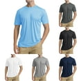 thumbnail image 1 of UVEASISHA Muscle Workout T-Shirts for Men,Men's Big and Tall Short Sleeve Crewneck Lightweight Tees Casual Solid Slim Fit Bodybuilding Gym T Shirts, 1 of 3