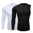 thumbnail image 1 of UVEASISHA One Arm Workout Shirt for Men Single Long Sleeve Compression T-Shirts Active Casual Basketball Shirt Slim Fit Stretch Base Layer Undershirts White XL, 1 of 5