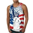 UVEASISHA Patriotic Funny Tank Tops for Men,Men's American Flag Tank Tops 4th of July