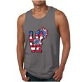 thumbnail image 1 of UVEASISHA Patriotic Funny Tank Tops for Men,Mens USA Flag Stars and Stripes 4th of July Tank Tops Retro Muscle 1776 Sleeveless Shirt American Flag Tank Tops for Men 2024 Dark Gray, 1 of 3