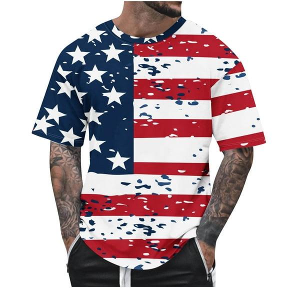 UVEASISHA Patriotic Shirts for Men 1776,Mens 4th of July Tops 2025 July 4th Graphic Tees Teens Casual Short Sleeve Independence Day T-Shirt Fourth of July Muscle Workout Tops