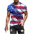 thumbnail image 1 of UVEASISHA Patriotic Shirts for Men Big and Tall,Mens USA Flag American 4th of July T Shirt Short Sleeve Independence Day Tshirts Street Soldier Muscle Tops Tee Shirt Graphic Tees 2024, 1 of 5