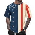 thumbnail image 1 of UVEASISHA Patriotic T Shirts for Men,Mens 4th of July Tops 2024 July 4th Graphic Tees Teens Casual Short Sleeve Independence Day T-Shirt Fourth of July Muscle Workout Tops, 1 of 5