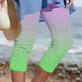 thumbnail image 1 of UVEASISHA Plus Size Capri Leggings for Women Casual Summer Beach Capris Cropped Lightweight Stretch Yoga Workuot Pants Green XXL, 1 of 5