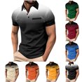 thumbnail image 1 of UVEASISHA Polo Shirt for Men Short Sleeve Solid Collared T-Shirt Relaxed Fit Stretch Moisture Wicking Golf Tennis Shirt Army Green L, 1 of 1