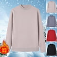 thumbnail image 1 of UVEASISHA Pullover Sweaters for Men Long Sleeve Crewneck Sweater Tops Solid Casual Loose Jumpers Soft Ribbed Knit Basic Tees Thermal Underwear Red XL, 1 of 5