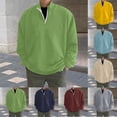 thumbnail image 1 of UVEASISHA Quarter Zip Pullover for Men Fall Drop Shoulder Long Sleeve Athletic Sweatshirts Stand Collar Casual Loose Fit Sweatshirt Sky Blue M, 1 of 7