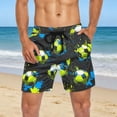 thumbnail image 1 of UVEASISHA Quick Dry Beach Shorts Men Soccer Printed Bathing Suits Big and Tall 5 Inch Swim Trunks Stretch Waist Drawstring Board Shorts with Pockets Multicolor 4XL, 1 of 6