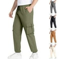 thumbnail image 1 of UVEASISHA Quick Dry Cargo Pants for Men Lightweight Hiking Pants Relaxed Fit Casual Drawstring Work Pants Solid Color Vintage Trousers with Multi Pockets Black M, 1 of 7