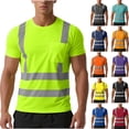 thumbnail image 1 of UVEASISHA Reflective T Shirts for Men Class 3 High Visibility Construction Work Tees Mesh Moisture Wicking Safety T-Shirt Hi Vis Quick Dry Workout Shirt with Front Pocket Gold M, 1 of 9
