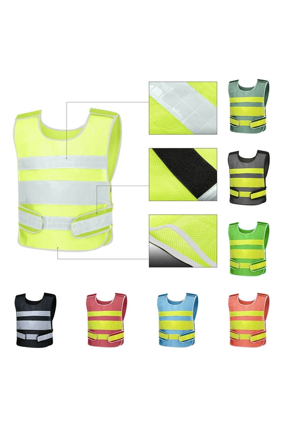 Reflective Vest for Men High Visibility Sleeveless Jackets Outdoor Construction Site Workwear Night Safety Vests Red Free Size