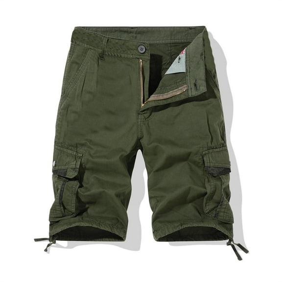 UVEASISHA Ripstop Cargo Shorts for Men Relaxed Fit Outdoor Short Pants Tactical Work Shorts with Pockets Green XXL