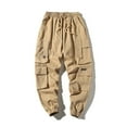 thumbnail image 1 of UVEASISHA Ripstop Cotton Cargo Pants for Men Relaxed Fit Outdoor Hiking Pants Tactical Work Pants with Multi Pockets Khaki XXL, 1 of 3