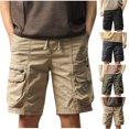 thumbnail image 1 of UVEASISHA Ripstop Cotton Cargo Shorts for Men Summer Outdoor Hiking Shorts Elastic Waist Drawstring Short Pants with Multi Pockets Gray XL, 1 of 10