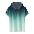thumbnail image 1 of UVEASISHA Short Sleeve Hoodie Men Graphic,Men's Gradient Color Hoodie Workout Gym Sweatshirt Muscle Fit Fashion Athletic Hoodies Pullover Hooded T-Shirts 2024 Mint Green, 1 of 4