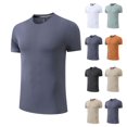 thumbnail image 1 of UVEASISHA Short Sleeve Workout Shirts for Men Ice Silk Breatable Compression T-Shirt Summer Moisture Wicking Performance Muscle Tees Brown XXL, 1 of 5
