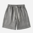 thumbnail image 1 of UVEASISHA Shorts for Men 7 Inch Inseam,Men's Beach Casual Shorts Drawstring Stretch Waist Summer Quick Dry Surfing Swim Trunks Athletic Gym Golf Shorts 2025 Dark Gray,L, 1 of 4