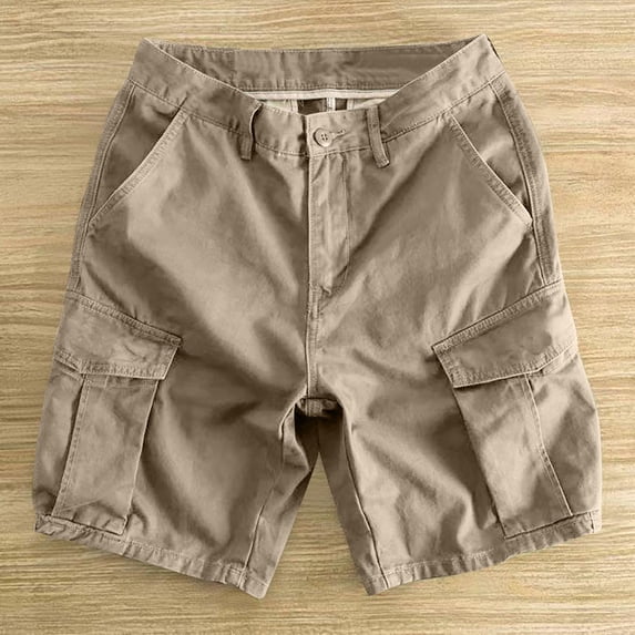 UVEASISHA Shorts for Men 7 Inch,Men's Beach Casual Shorts Drawstring Stretch Waist Loose Summer Quick Dry Surfing Swim Trunks Athletic Gym Golf Shorts 2024 Khaki,XXXL