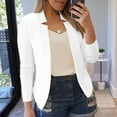 thumbnail image 1 of UVEASISHA Blazers for Women Business Casual Long Sleeve Lapel Cardigans Lightweight Work Jackets with Pockets White XXXXXL, 1 of 5