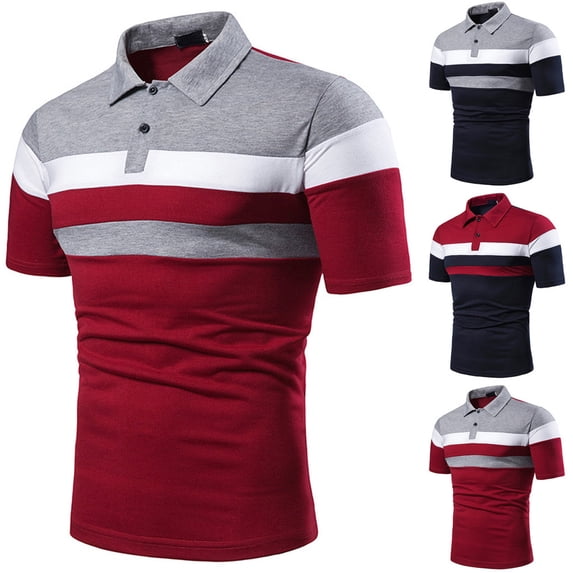 UVEASISHA Solid Polos Shirts for Men Short Sleeve Big and Tall Collared T-Shirt Relaxed Fit Athletic Golf Tennis Shirt Gray XXXXL