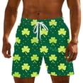 thumbnail image 1 of UVEASISHA St. Patrick's Day Swim Trunks for Men Irish Clover Print Board Shorts Big and Tall Casual Beach Swimwear Lightweight Quick Dry Bathing Suits Green S, 1 of 6