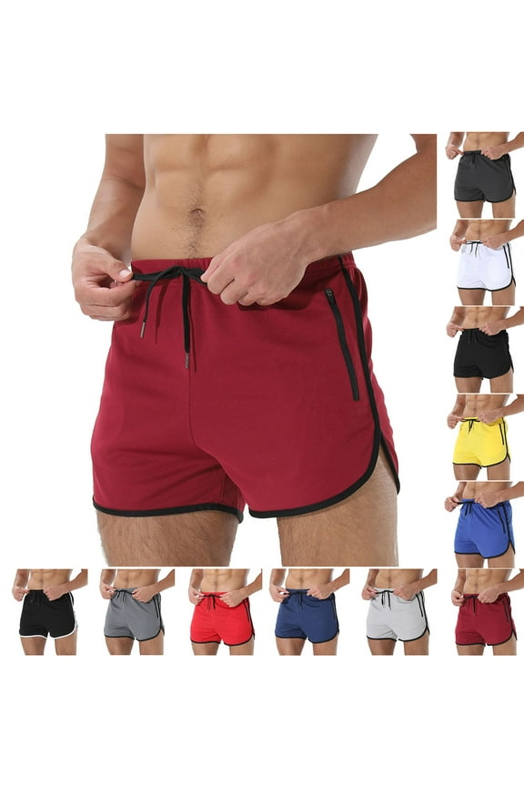 Summer Ice Silk Shorts for Men Elastic Waist Drawstring Shorts with Zipper Pockets Comfy Breathable Outgoing Short Pants Silver M