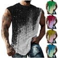 thumbnail image 1 of UVEASISHA Summer Tank Tops for Men Vintage Tie Dye Printed Sleeveless T-Shirts Big and Tall Casual Crew Neck Workout Shirts Bodybuilding Muscle Tanks Yellow 4XL, 1 of 6