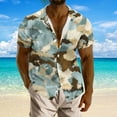 thumbnail image 1 of UVEASISHA Tie Dye Print Holiday Shirts for Men,Mens Beach Dress Shirt Short Sleeve Button Down Shirts Casual Cuban Collared Summer Vacation Shirt Sales Today, 1 of 5