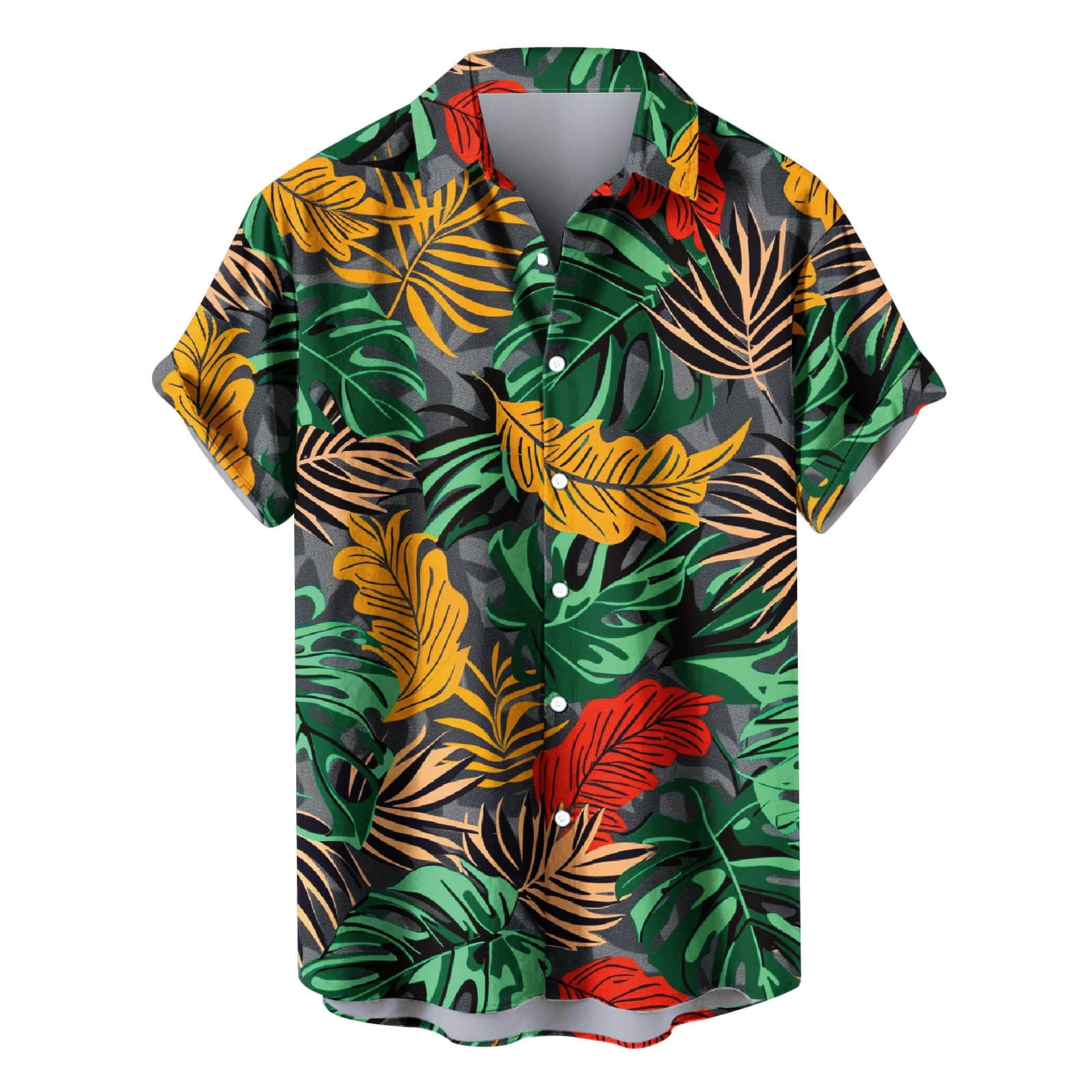 UVEASISHA Tropical Floral Shirt Men,Mens Beach Shirt Short Sleeve