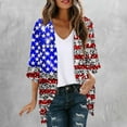 thumbnail image 1 of UVEASISHA USA Flag Kimono for Women 4th of July Cover Up Lightweight Chiffon Cardigan Independence Day Summer Casual Outfits Multicolor#11 M, 1 of 4