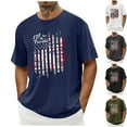 thumbnail image 1 of UVEASISHA We The People T-Shirts for Men American Flag Graphic Tee 4th of July Patriotic Tshirts Blue S, 1 of 5