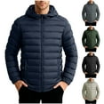 thumbnail image 1 of UVEASISHA Winter Down Jackets for Men Waterproof Lightweight Parkas Detachable Hooded Packable Puffer Jacket Thick Warm Quilted Coats with Pockets Gray M, 1 of 9