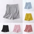 thumbnail image 1 of UVEASISHA Women Casual Shorts Elastic Waist Ribbed Knit Shorts Loose Fit Summer Lounge Shorts Lightweight Comfy Sleep Shorts Yellow XL, 1 of 8