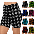 thumbnail image 1 of UVEASISHA Women Stretchy Shorts High Waisted Polka Dot Biker Shorts Workout Yoga Bike Shorts Casual Summer Bottoms Light Blue S, 1 of 6