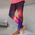 thumbnail image 1 of UVEASISHA Women's Compression Leggings 3D Cosmic Lightning Printed Workout Tights Butt Lifting Breathable Graphic Pants Fashion Party Bottoms Orange M, 1 of 5