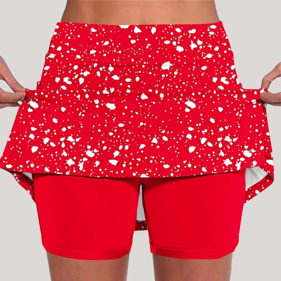 UVEASISHA Women's Eyelet Capri Pants High Waisted Side Slit Button Casual Cropped Trousers Breathable Lightweight Bottoms for Summer Street Style Red 4XL