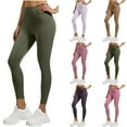 thumbnail image 1 of UVEASISHA Women's High Waisted Yoga Leggings Butt Lifting Tummy Control Stretchy Pilates Pants Lounge Ankle Length Comfy Going Out Skinny TightsNavyS, 1 of 6