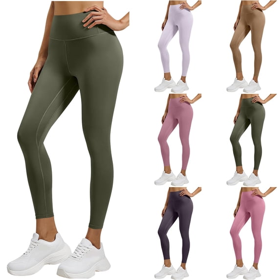 UVEASISHA Women's High Waisted Yoga Leggings Butt Lifting Tummy Control Stretchy Pilates Pants Lounge Ankle Length Comfy Going Out Skinny TightsNavyS