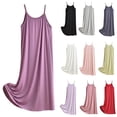 thumbnail image 1 of UVEASISHA Women's Spaghetti Strap Maxi Nightgowns Modal Scoop Neck Cami Sleep Dress Soft Comfy Loose Long Loungewear Casual Flowy Sleepwear Watermelon Red XXL, 1 of 9