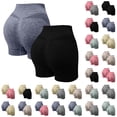thumbnail image 1 of UVEASISHA Womens 2 Piece Butt Lifting Shorts High Waist Tummy Control Yoga Shorts Seamless Ruched Booty Workout Shorts E-Hot Pink XXL, 1 of 9