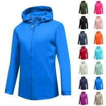UVEASISHA Womens Windbreaker Jackets Lightweight Rain Jacket Waterproof Raincoat with Hood Outdoor Running Hiking Cycling Athletic Jackets Gray L