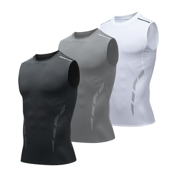 UVEASISHA Workout Tank Tops for Men Quick Dry Sleeveless Athletic Shirts Stretch Slim Fit Muscle Shirt Summer Casual Cut off Tank Top Black 3XL