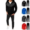 thumbnail image 1 of UVEASISHA Zipper Hoodie Sweatsuits for Men,Mens Track Suit 2 Piece Sets Long Sleeve Outwear and Drawstring Sweatpant Set Casual Athletic Jogging Suits with Zip Pockets Sales Today, 1 of 5
