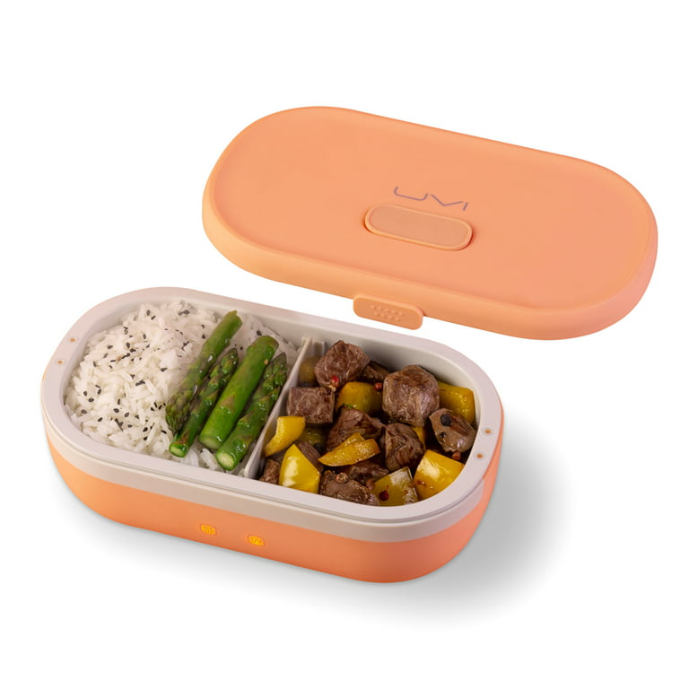 UVI - Portable Self Heating Lunch Box with Odor Killing UV Light Sanitizer,  32 oz, Salmon 