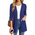 thumbnail image 1 of UVN Cardigan Sweater for Women Fall Long Sleeve Open Front Tops Ladies Casual Lightweight Soft Knit Coats with Pockets, 1 of 10
