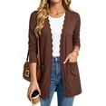thumbnail image 1 of UVN Cardigan Sweater for Women Fall Long Sleeve Open Front Tops Ladies Casual Lightweight Soft Knit Coats with Pockets, 1 of 10