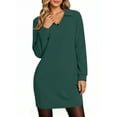 thumbnail image 1 of UVN Dresses for Women Long Sleeve Lapel Neck Dress Fall Casual Sweatshirt Dresses, 1 of 9